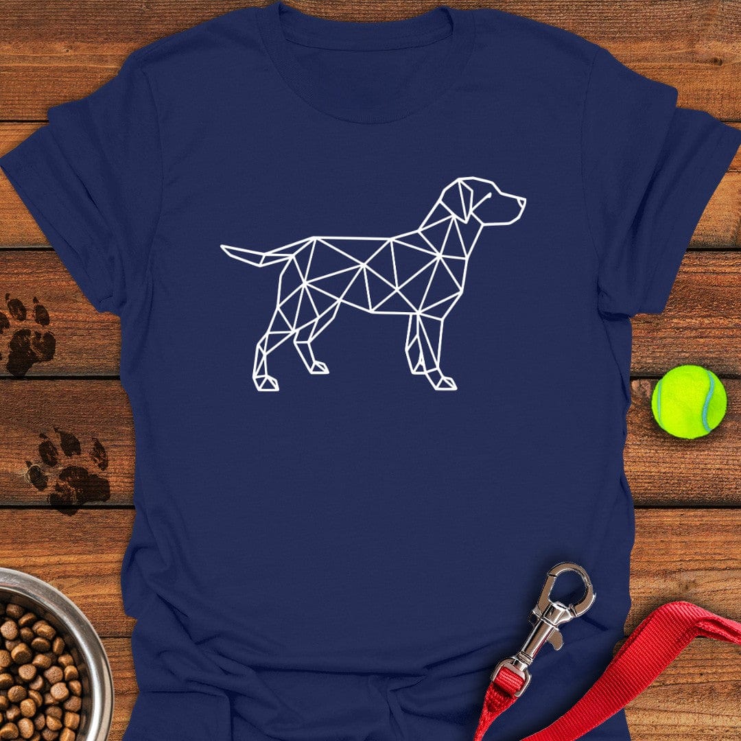 Trendy Geometrical Labrador T-Shirt Navy