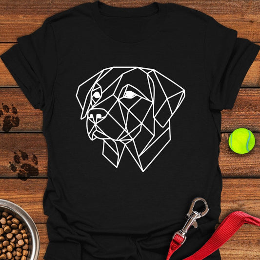 Trendy Geometrical Labrador T-Shirt Black