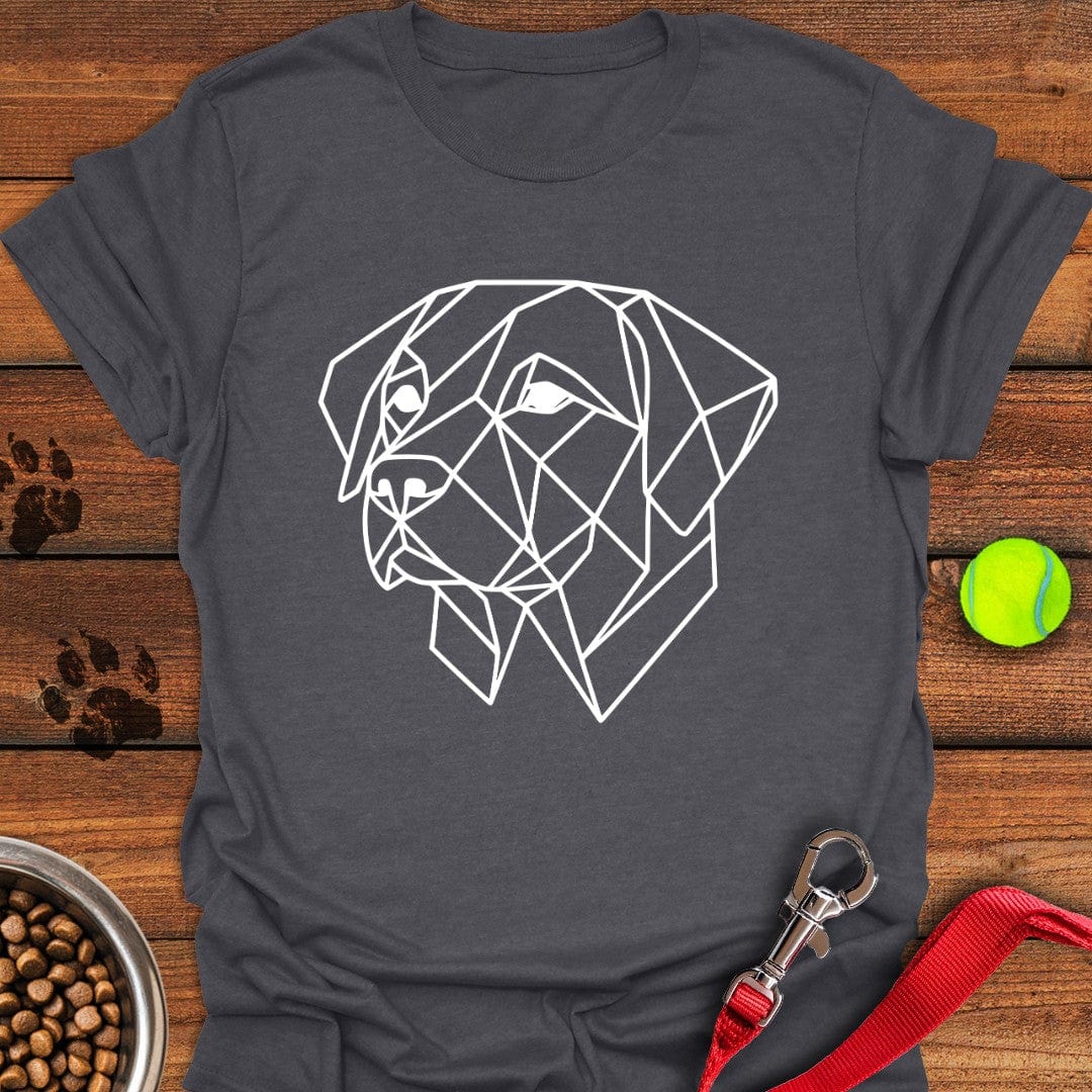 Trendy Geometrical Labrador T-Shirt Dark Heather