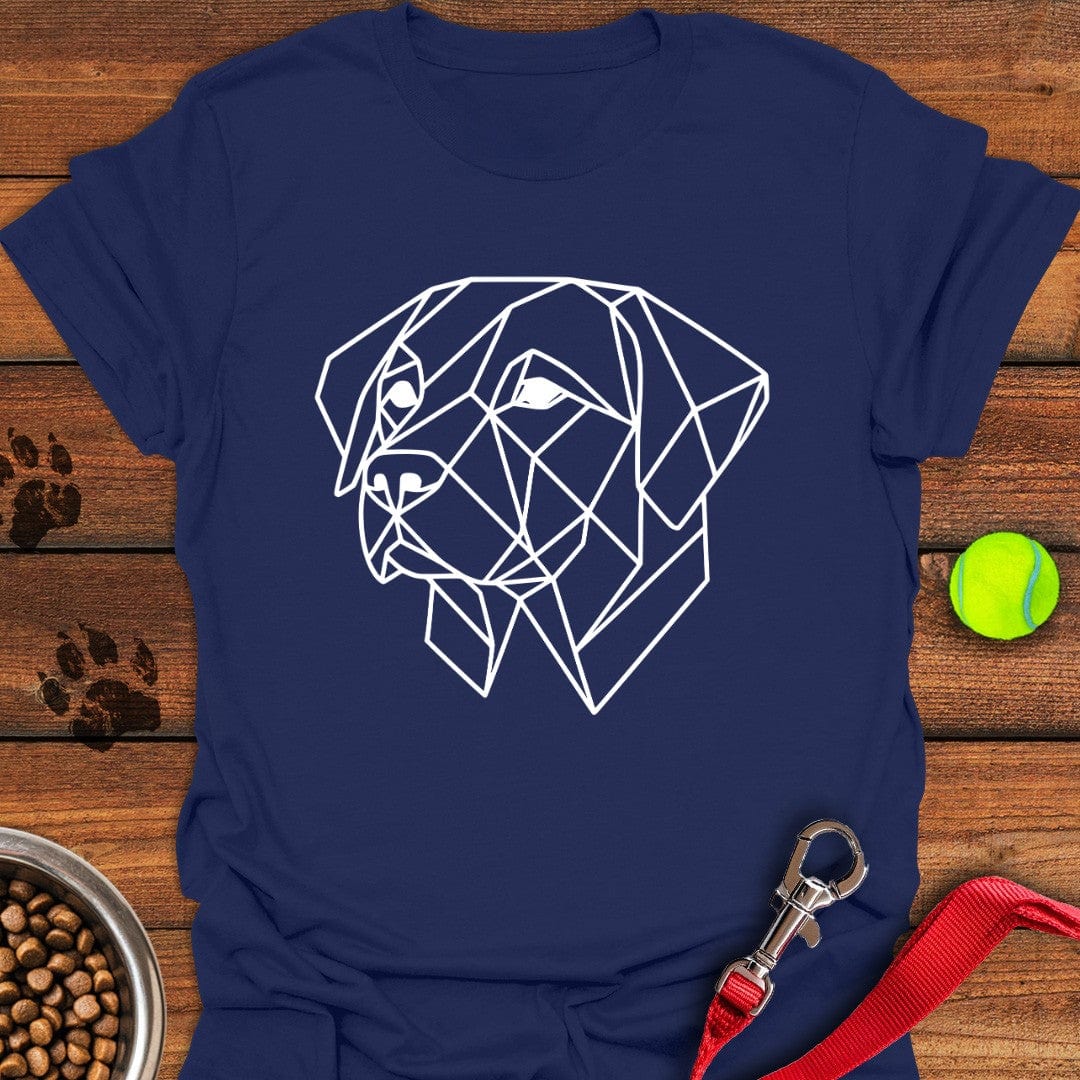 Trendy Geometrical Labrador T-Shirt Navy