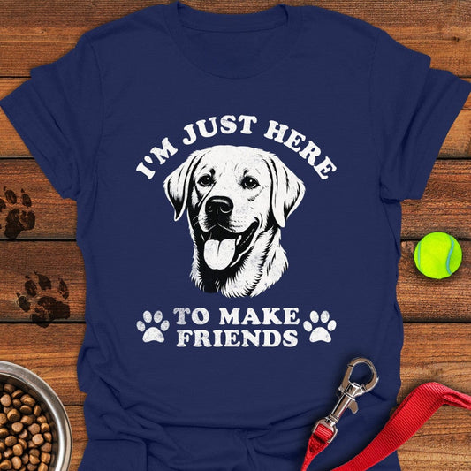 I'm Just Here To Make Friends T-Shirt Navy