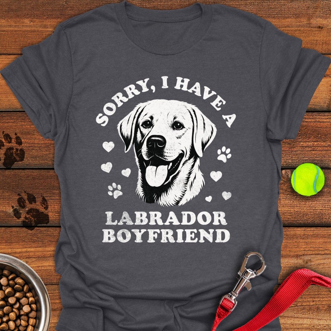 I Have a Labrador Boyfriend T-Shirt Dark Heather