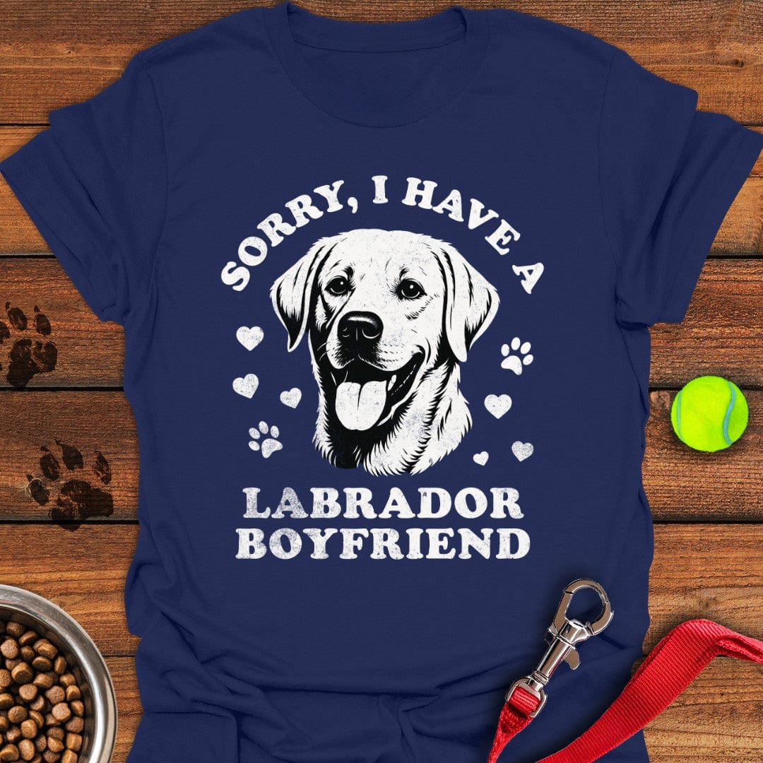 I Have a Labrador Boyfriend T-Shirt Navy