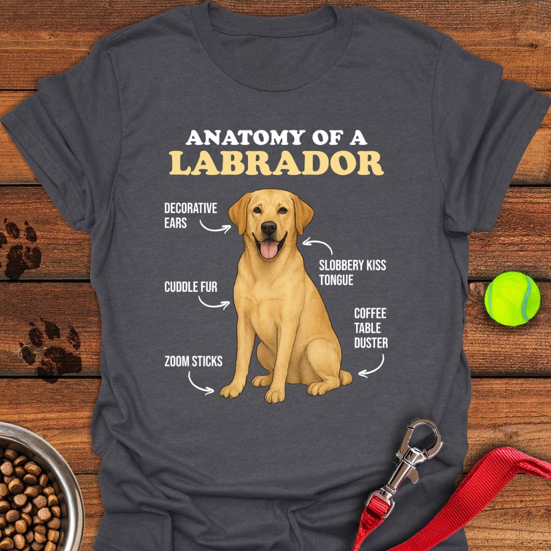 Anatomy of a Yellow Labrador T-Shirt Dark Heather