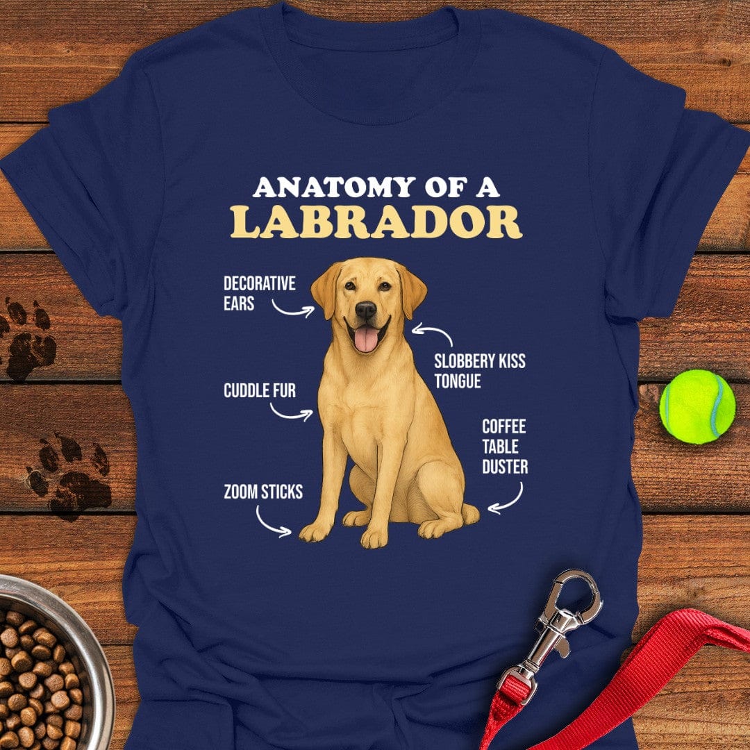 Anatomy of a Yellow Labrador T-Shirt Navy