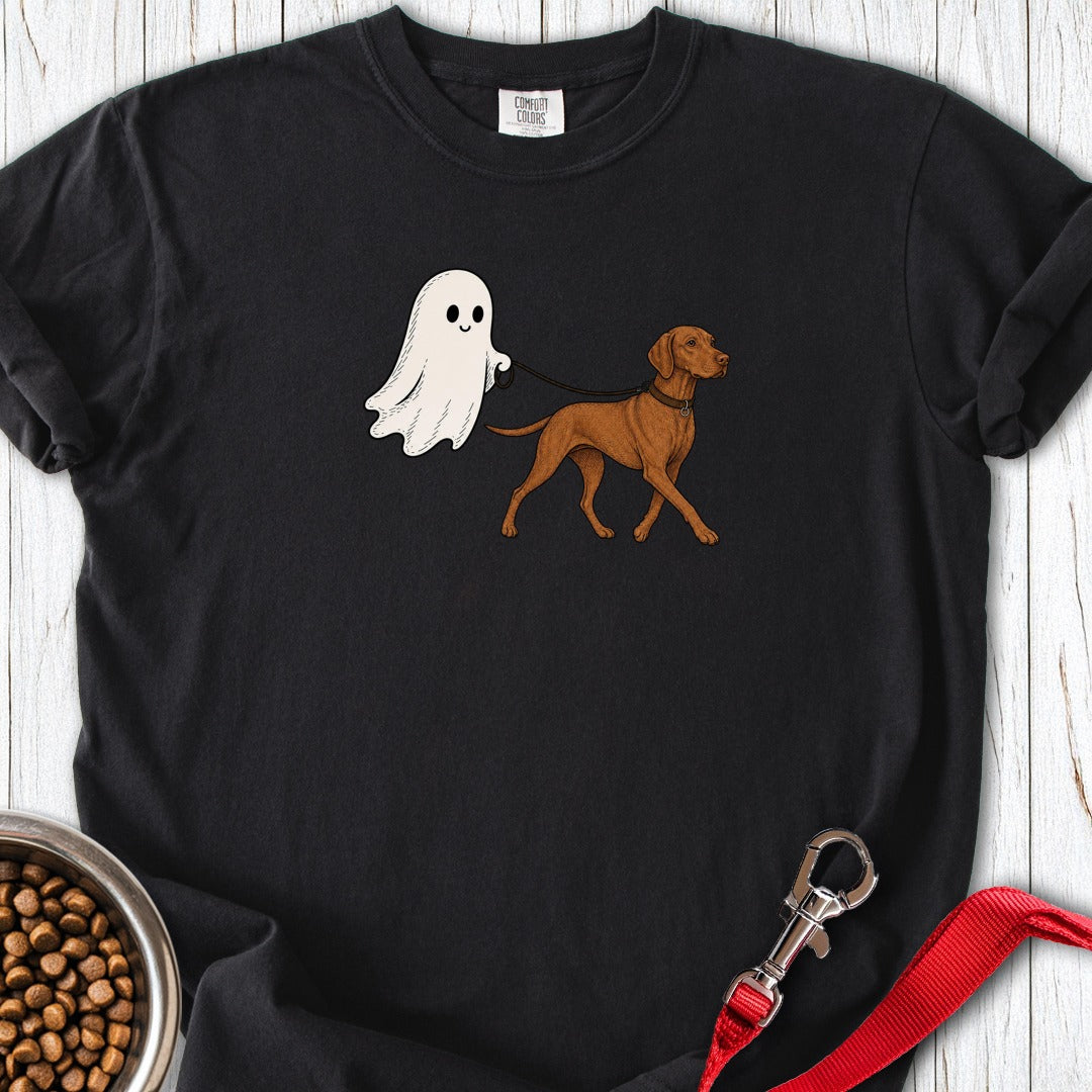 Vizsla Ghost Halloween Premium Tee Black