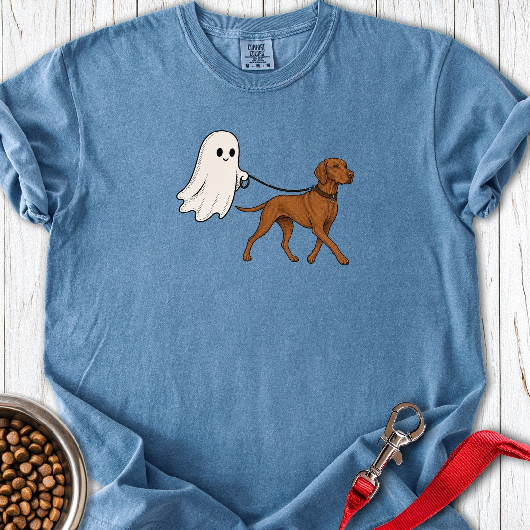 Vizsla Ghost Halloween Premium Tee Blue Jean