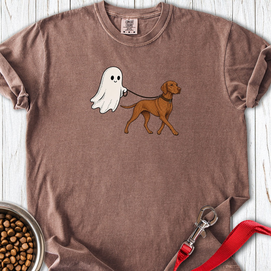 Vizsla Ghost Halloween Premium Tee Espresso