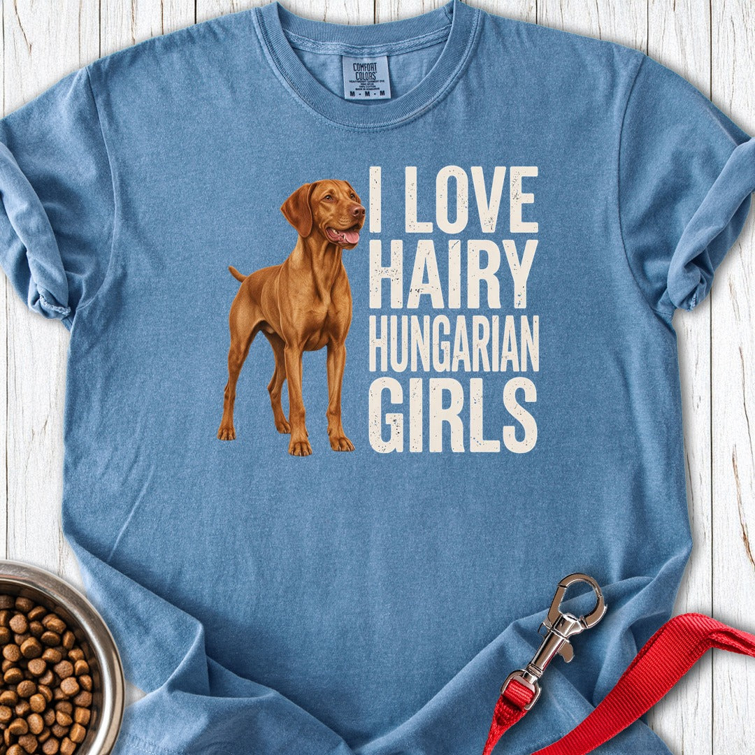 Vizsla Hairy Hungarian Girls Premium Tee Blue Jean