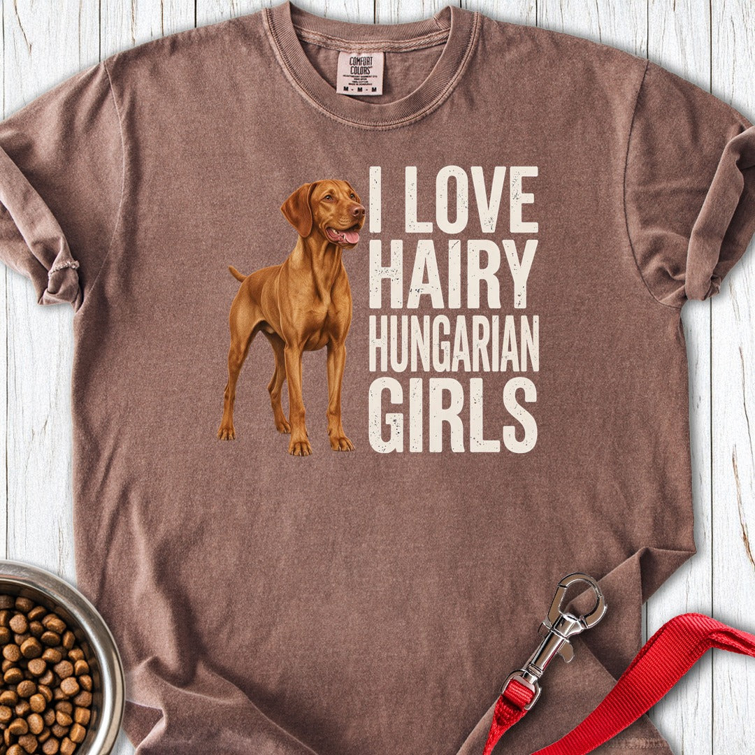 Vizsla Hairy Hungarian Girls Premium Tee Espresso