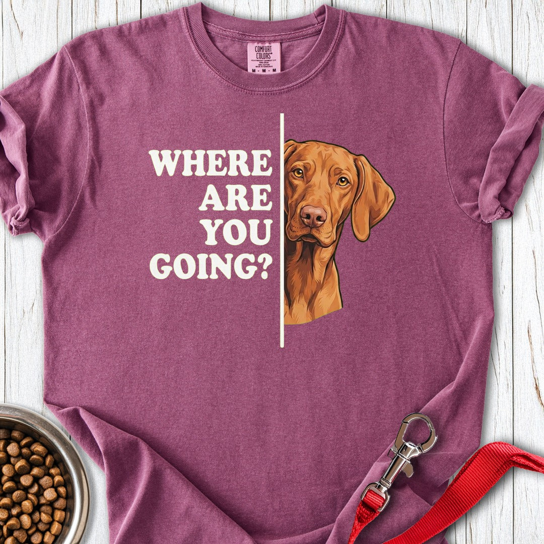 Vizsla Where Are You Going Premium Tee Berry