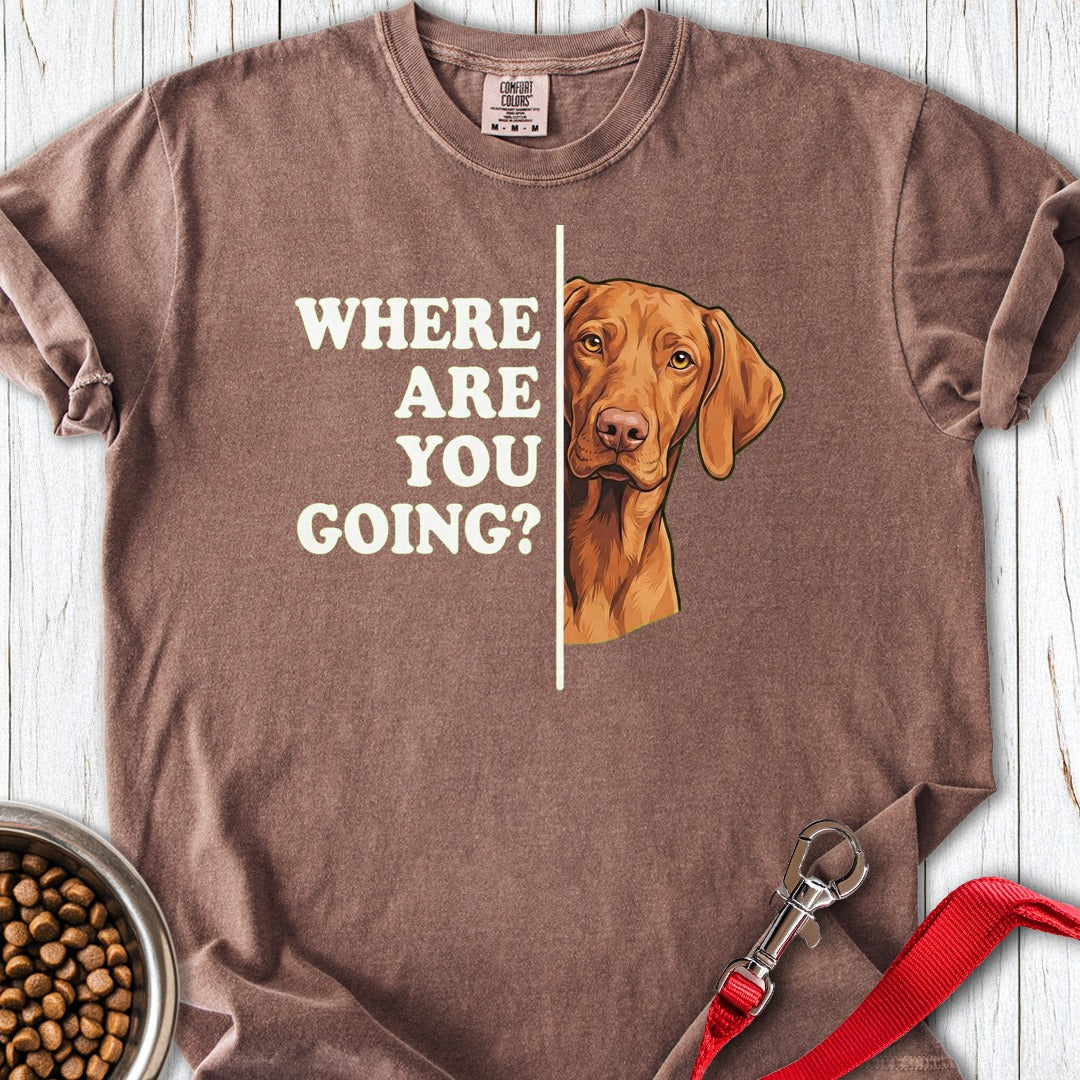 Vizsla Where Are You Going Premium Tee Espresso