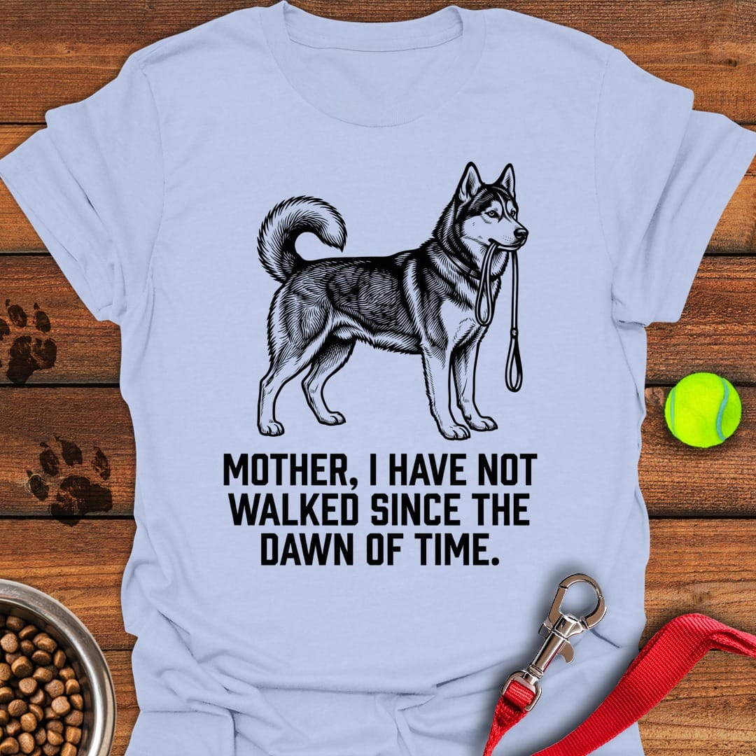 Walking Husky Mother Light Blue