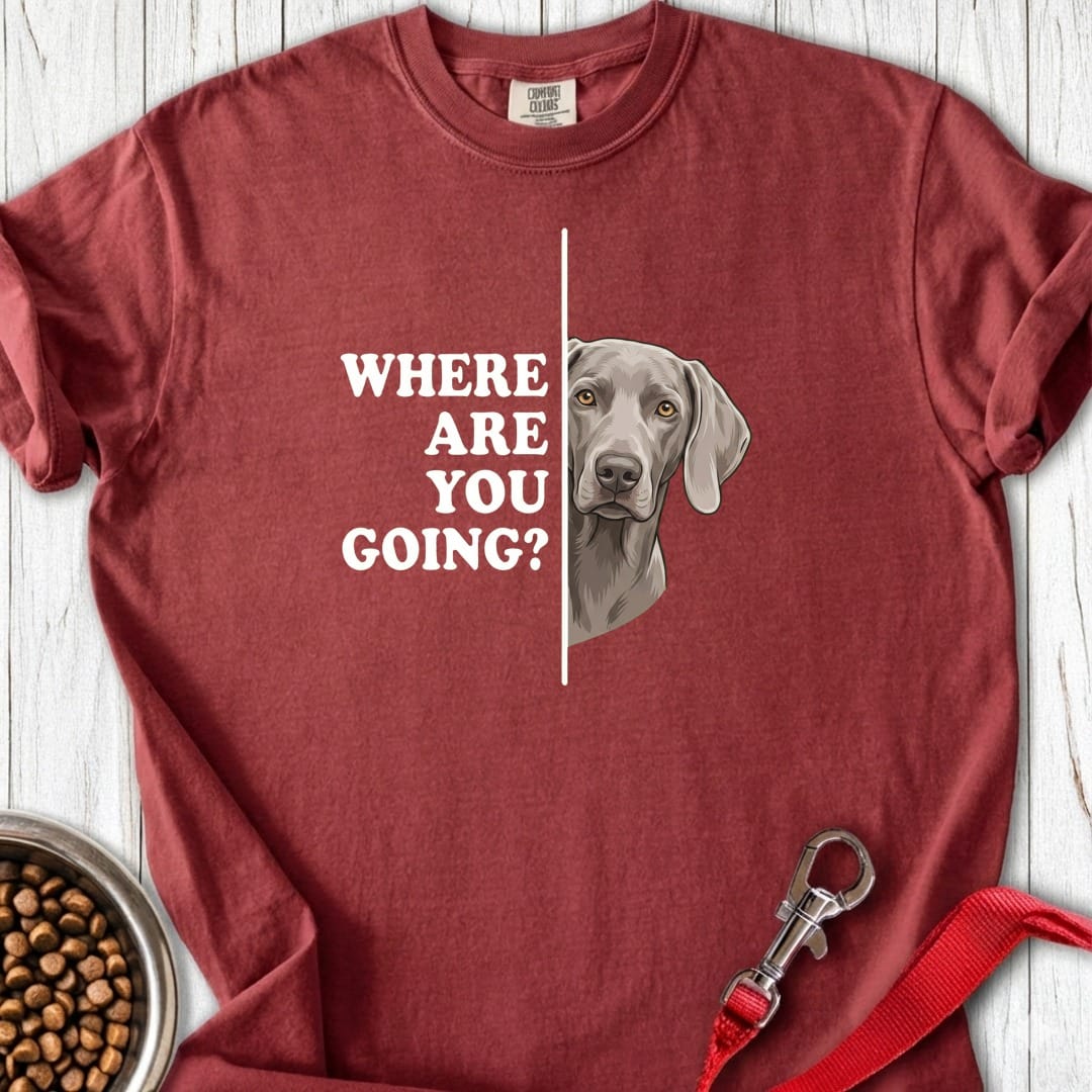 Weimaraner Following Premium Tee Brick