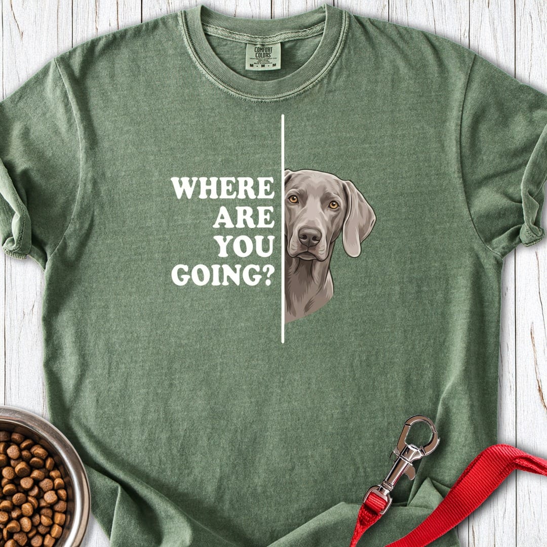 Weimaraner Following Premium Tee Moss