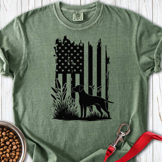 Weimaraner Hunting USA Premium Tee Moss
