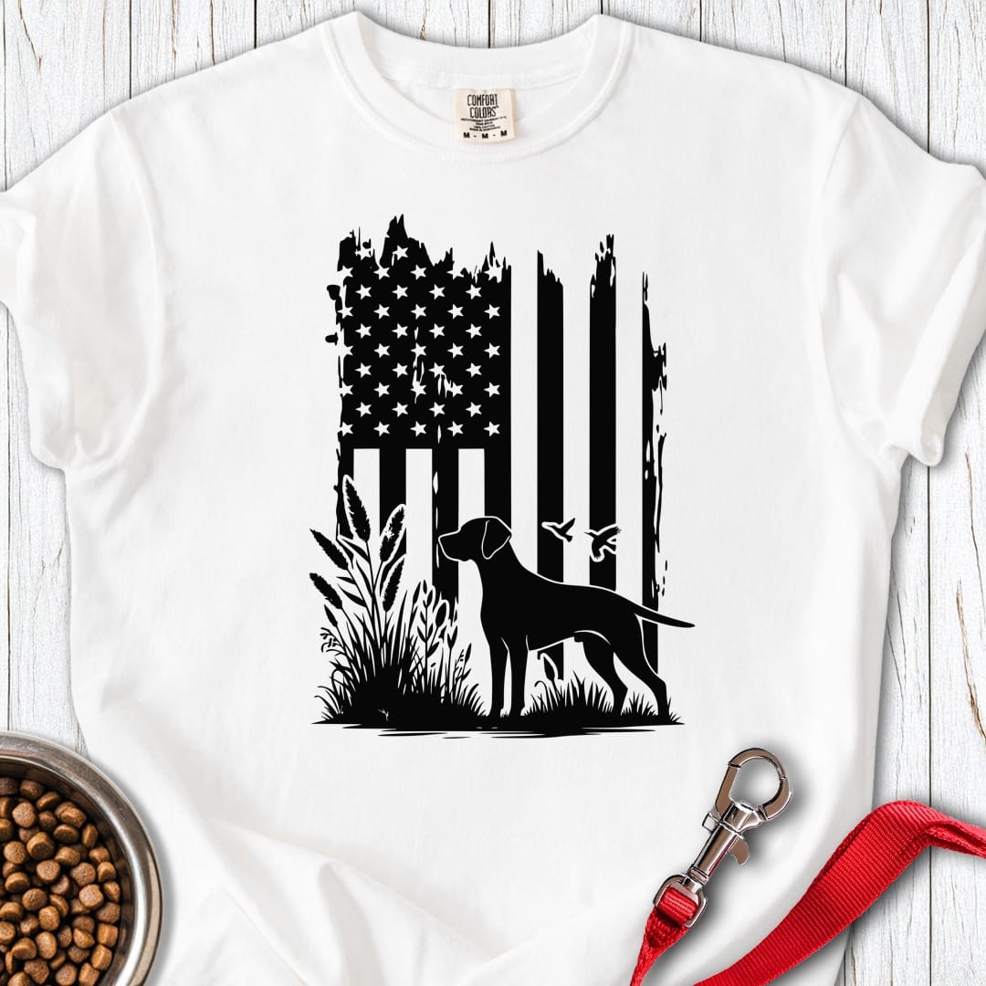 Weimaraner Hunting USA Premium Tee White