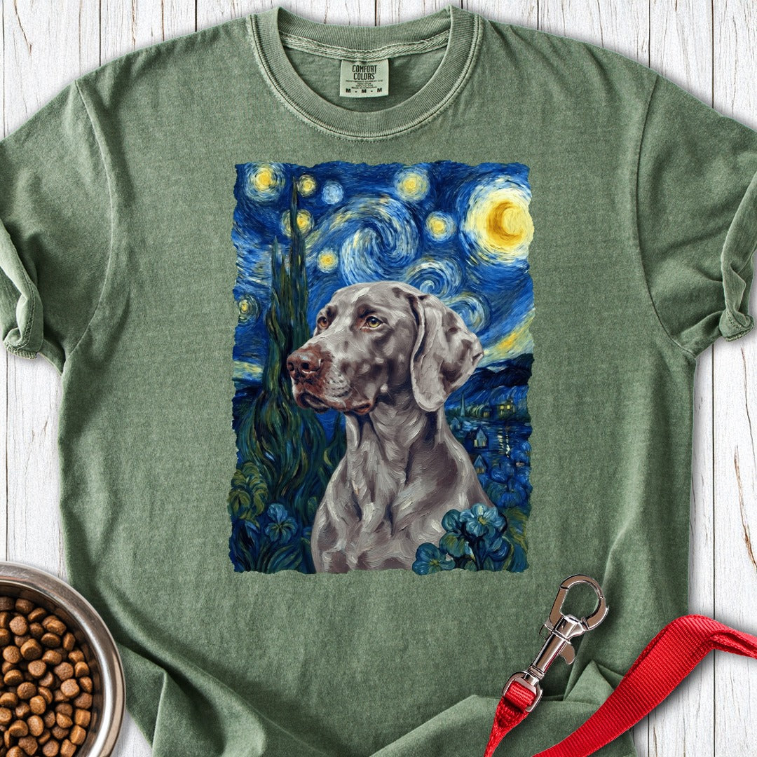 Weimaraner Van Gogh Premium Tee Moss