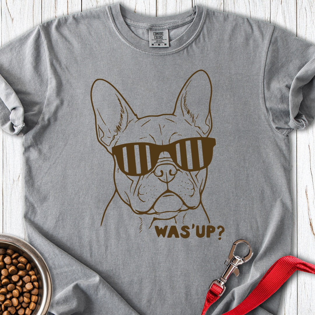 What's Up Frenchie Premium Tee Grey