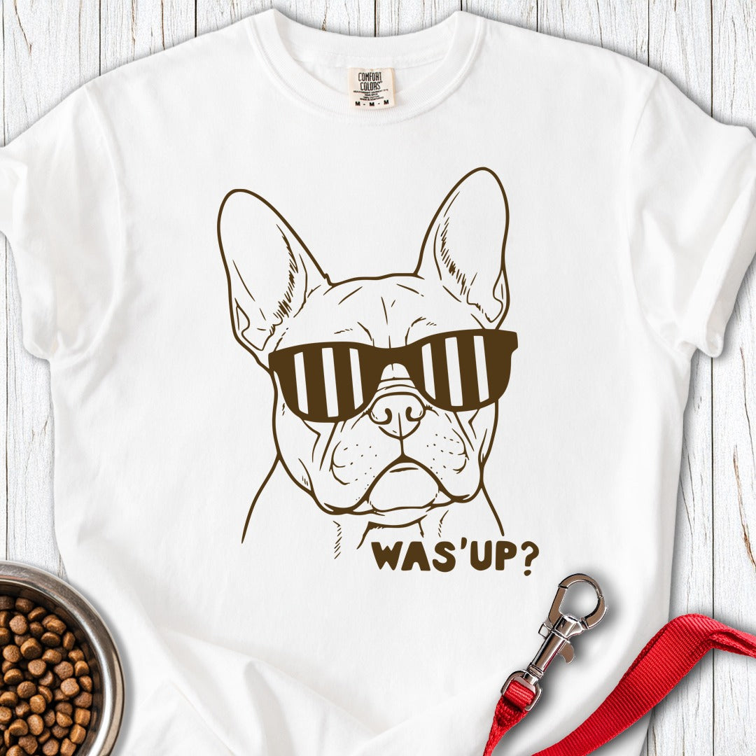 What's Up Frenchie Premium Tee White