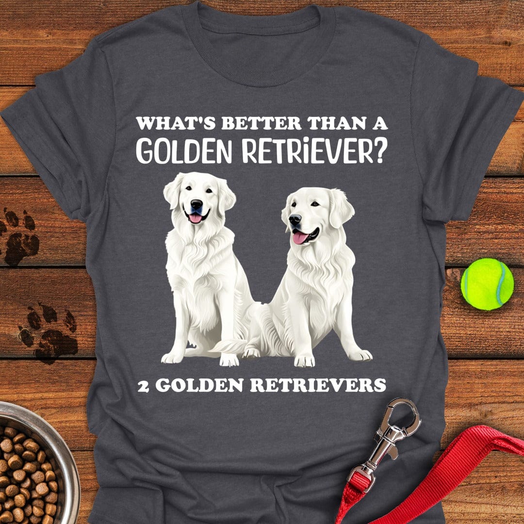 White Golden Retrievers Dark Heather
