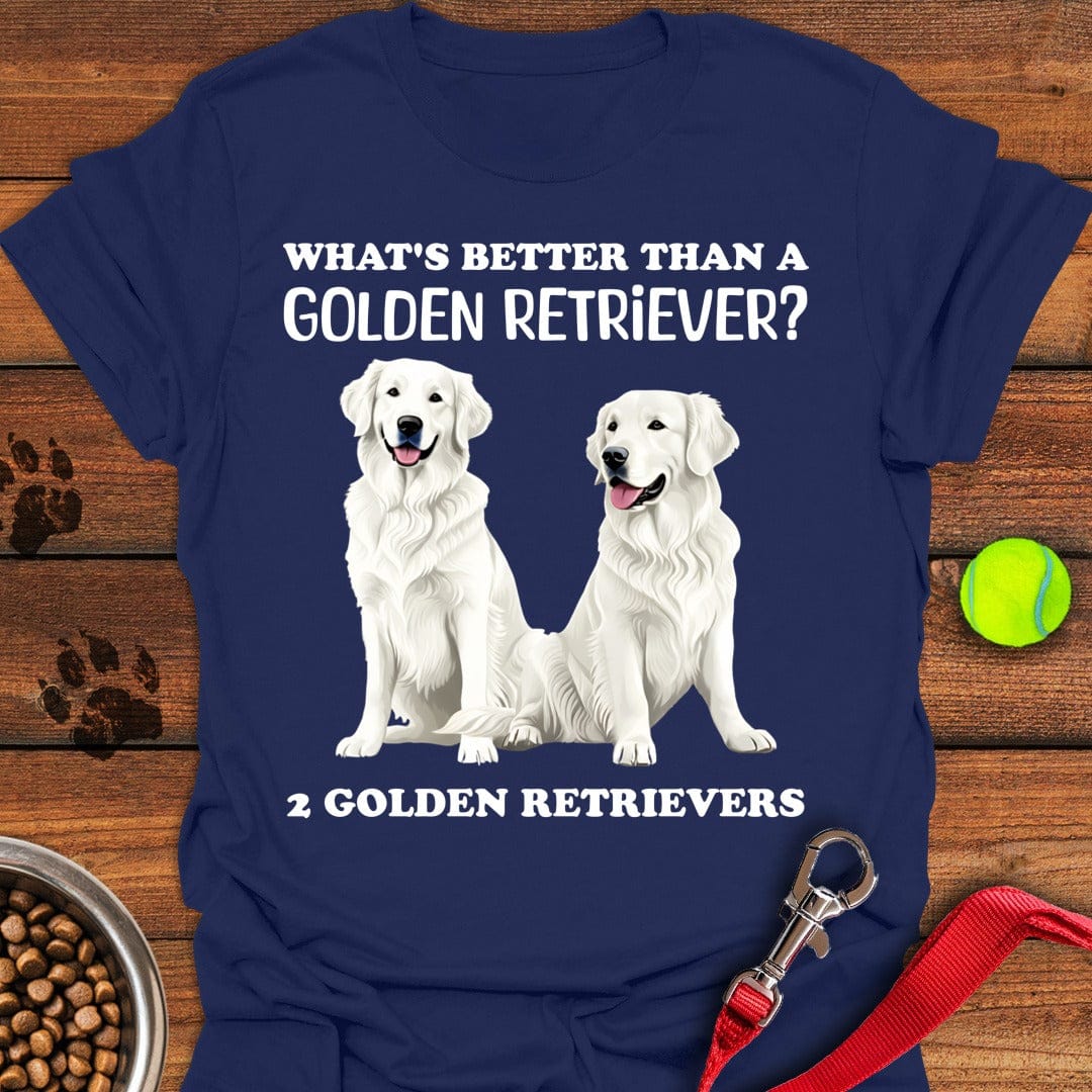 White Golden Retrievers Navy