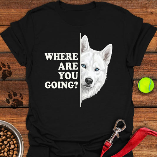 White Husky Alert Black