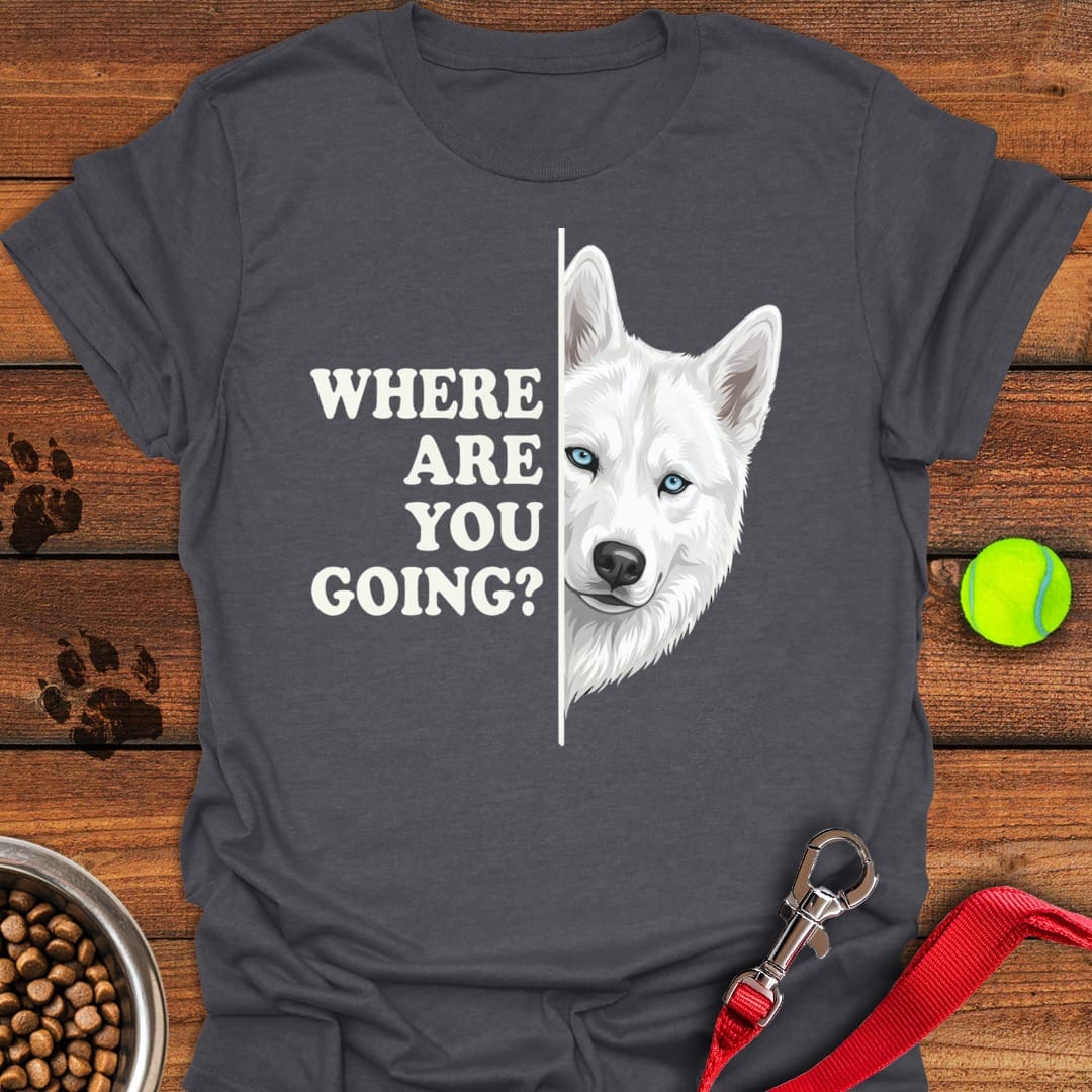 White Husky Alert Dark Heather