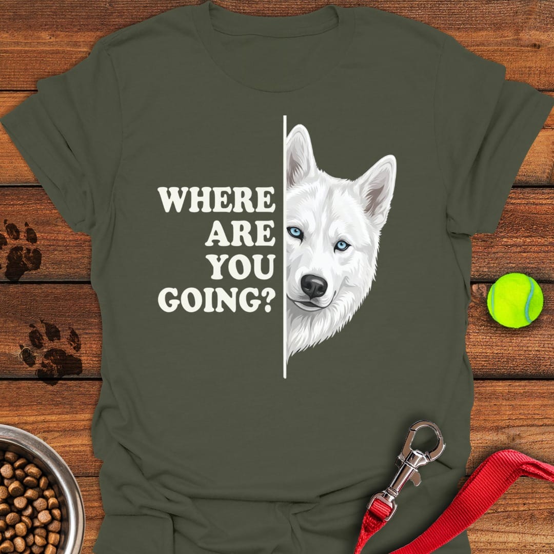 White Husky Alert Military Green