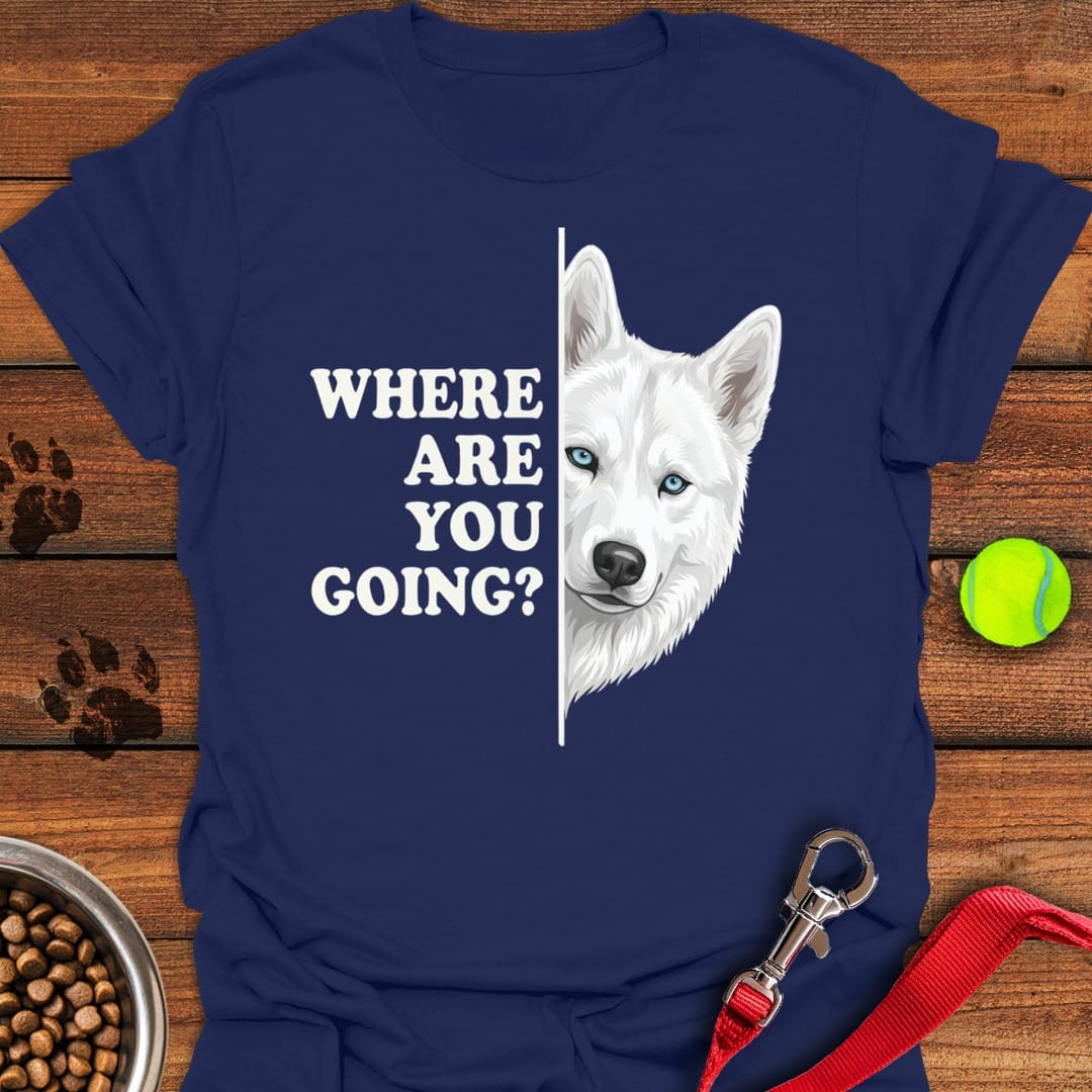 White Husky Alert Navy