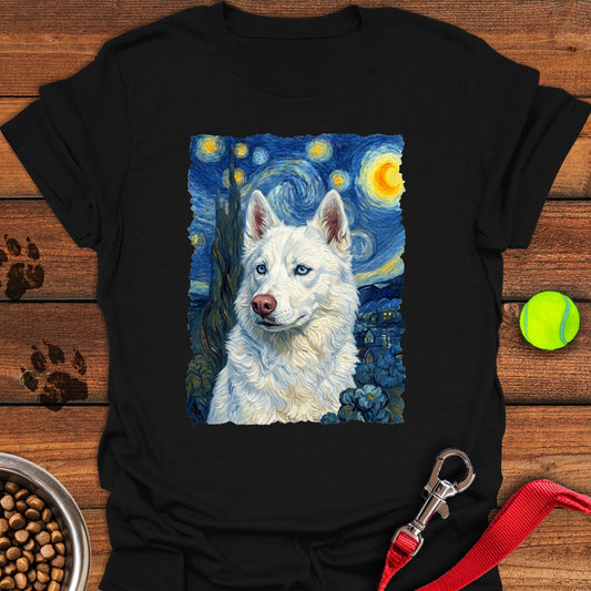 White Husky Van Gogh Black