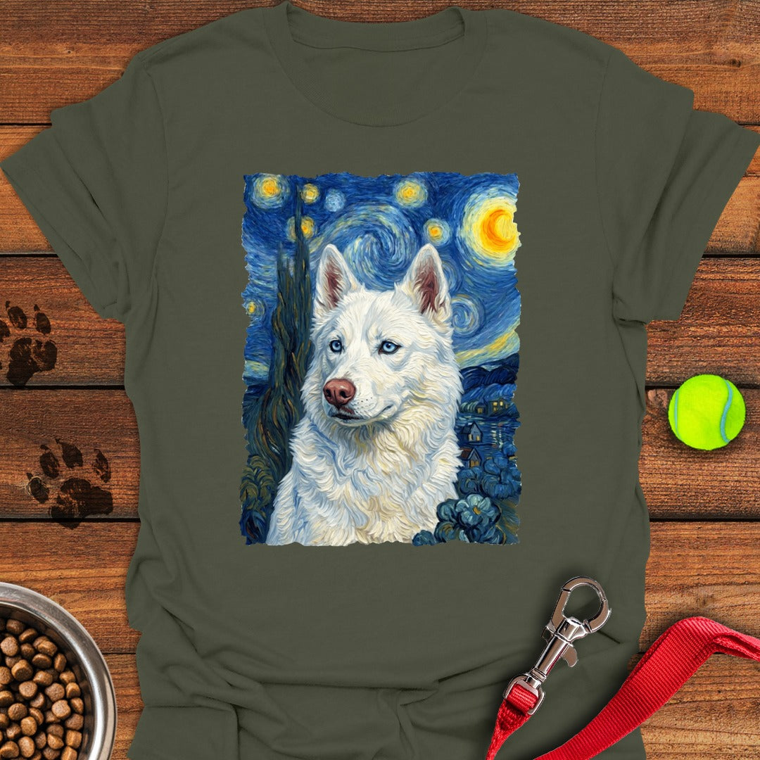 White Husky Van Gogh Military Green