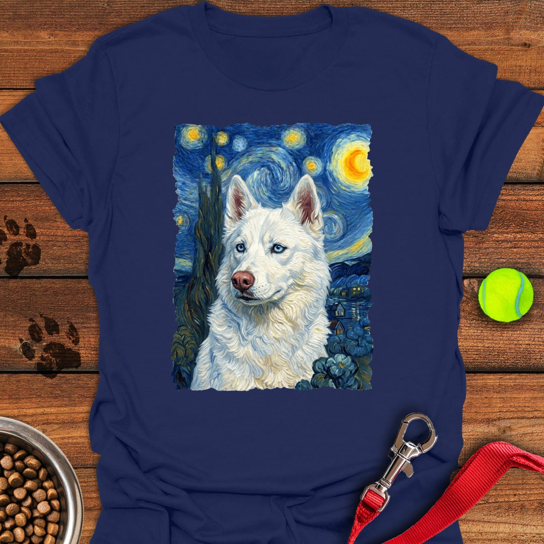 White Husky Van Gogh Navy