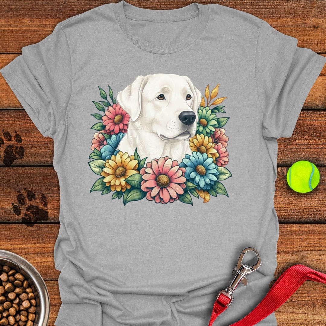White Labrador Flower Sport Grey