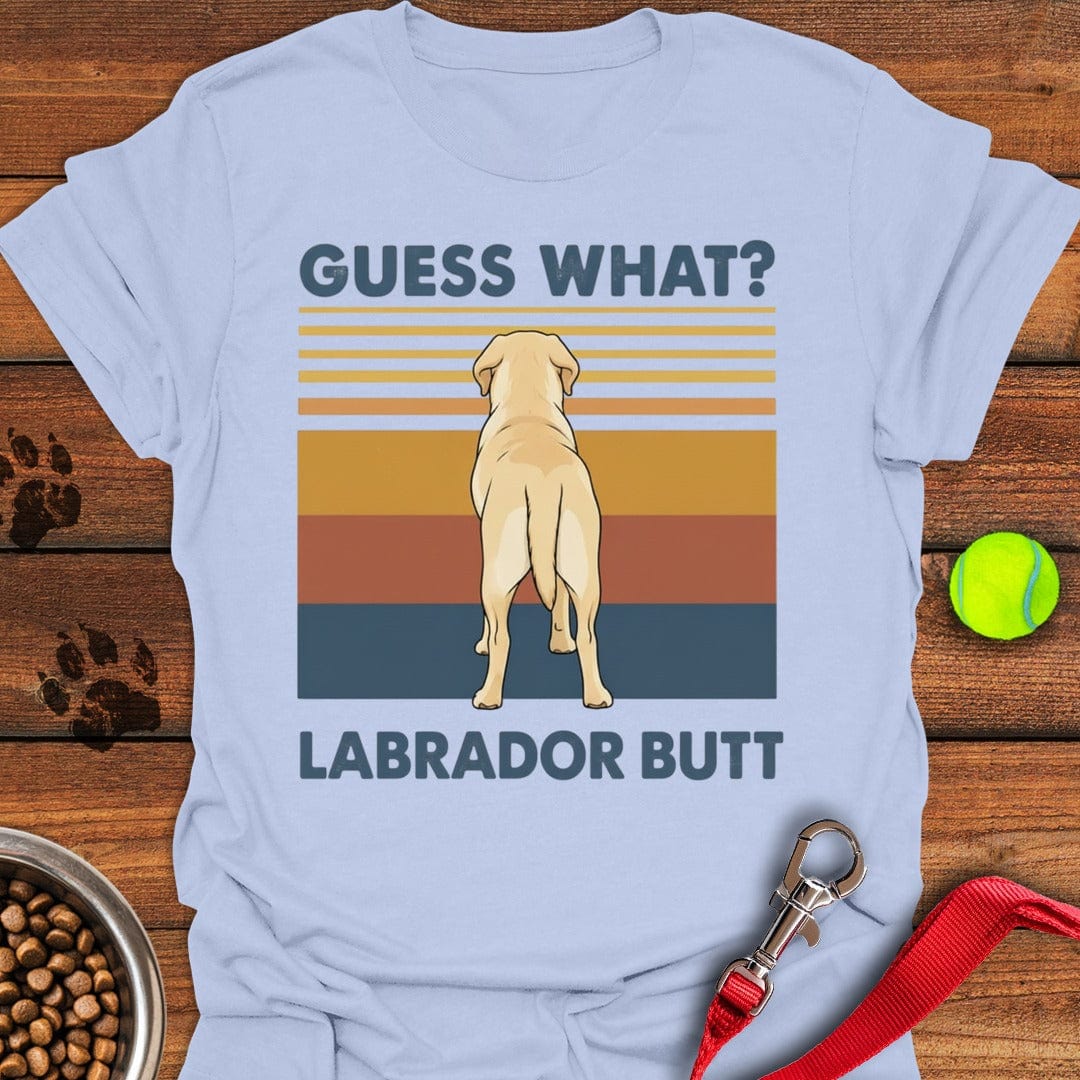 Yellow Lab Butt Light Blue