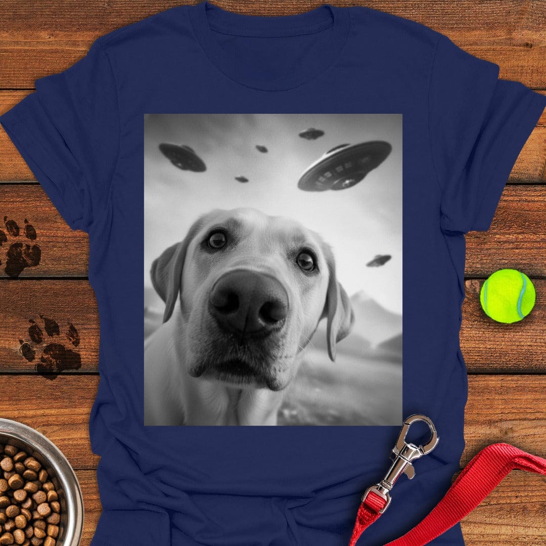 Yellow Lab UFO Selfie Navy