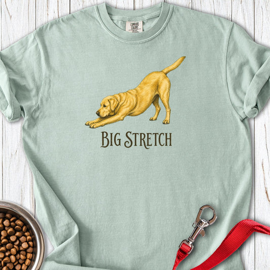 Yellow Labrador Big Stretch Premium Tee Bay