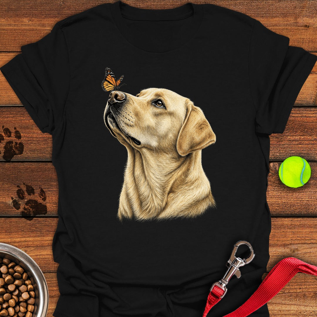 Yellow Labrador Butterfly Black