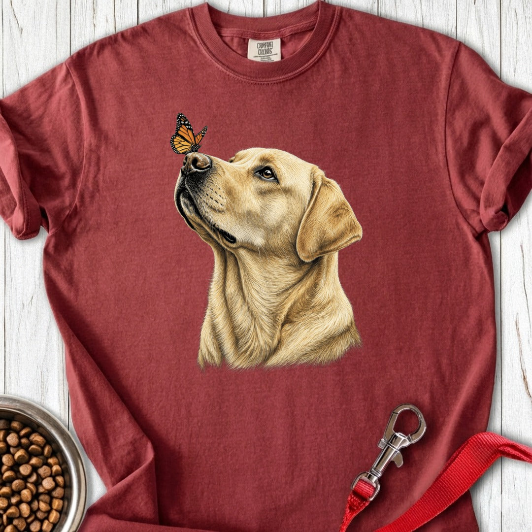 Yellow Labrador Butterfly Premium Tee Brick