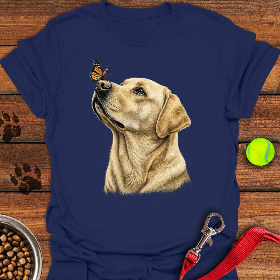 Yellow Labrador Butterfly Navy