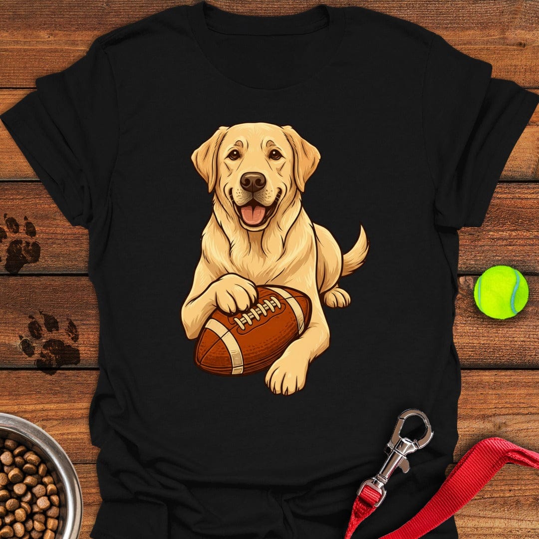 Yellow Labrador Football Black