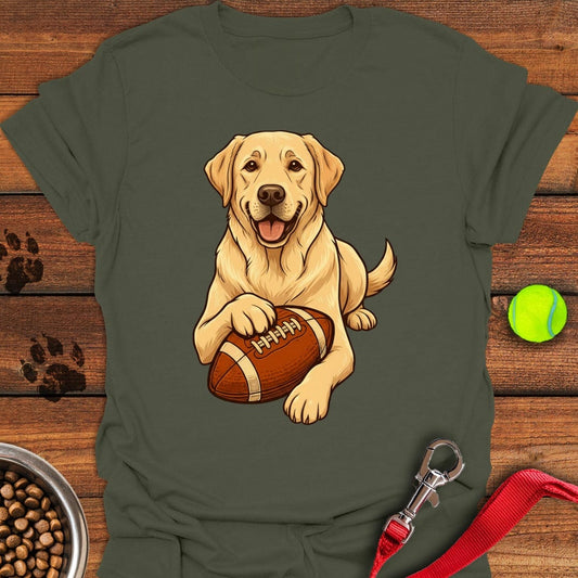 Yellow Labrador Football Military Green