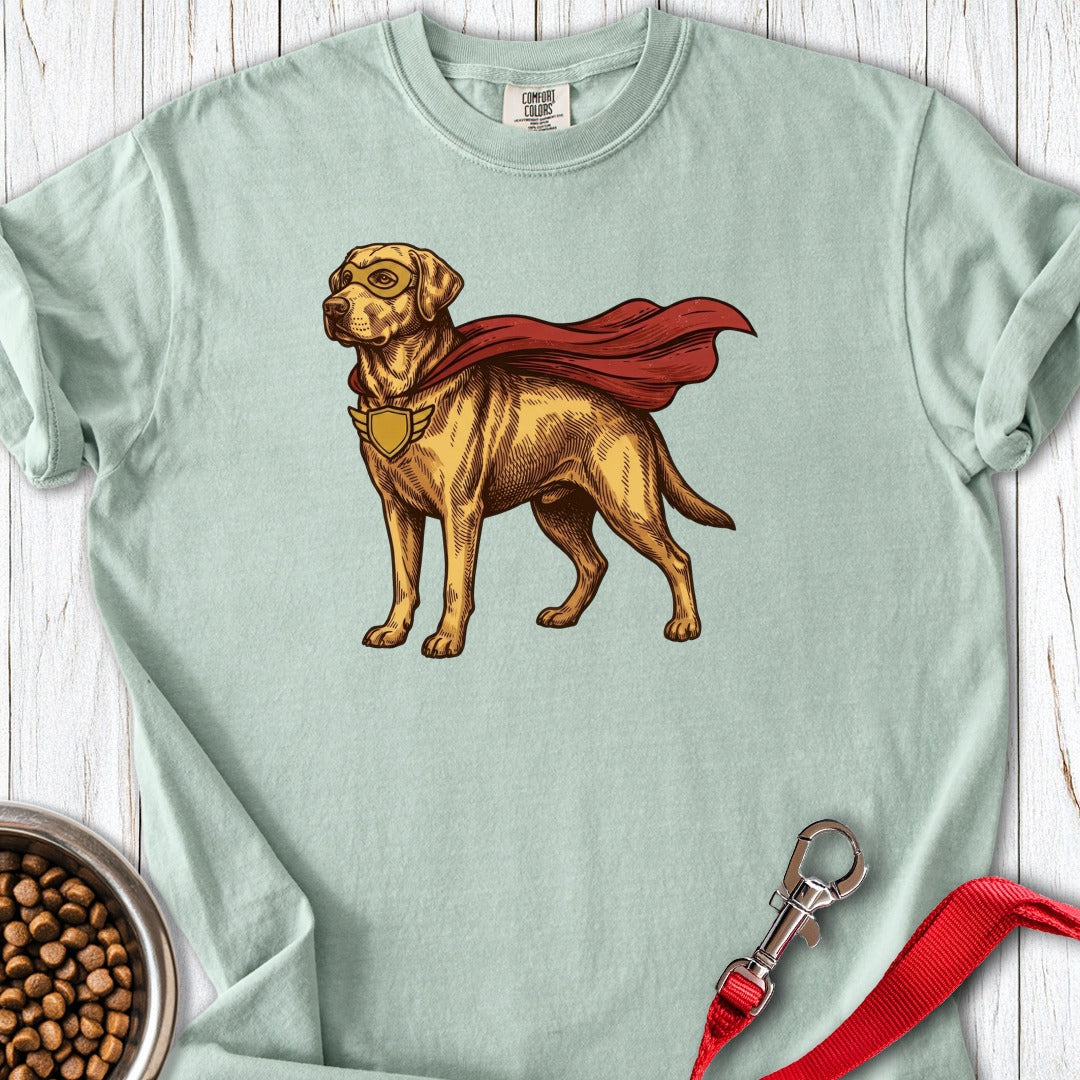 Yellow Labrador Superhero Premium Tee Bay