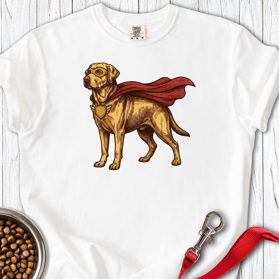 Yellow Labrador Superhero Premium Tee White