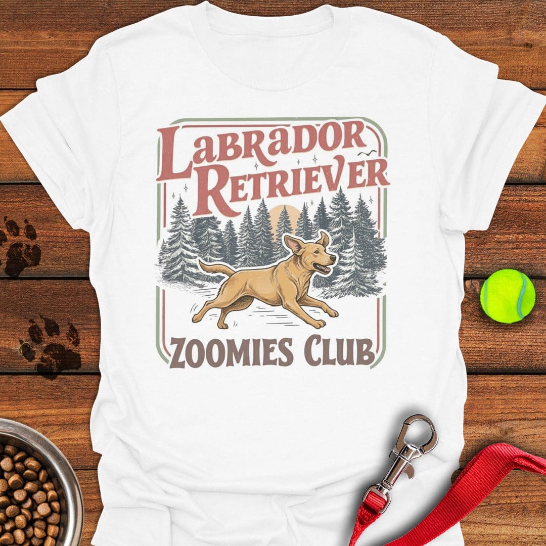 Yellow Labrador Zoomies White