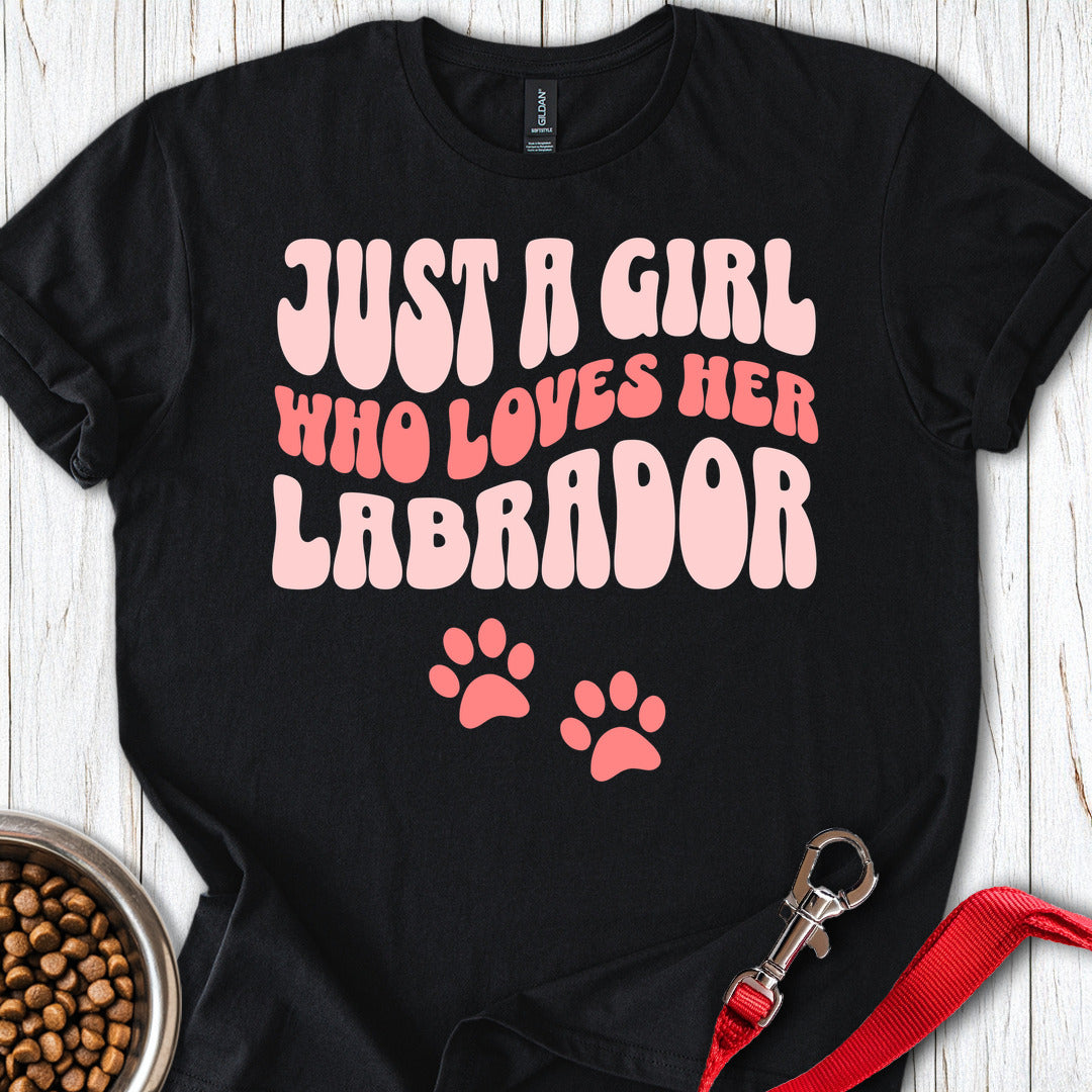 A Girl Who Loves Her Lab Black