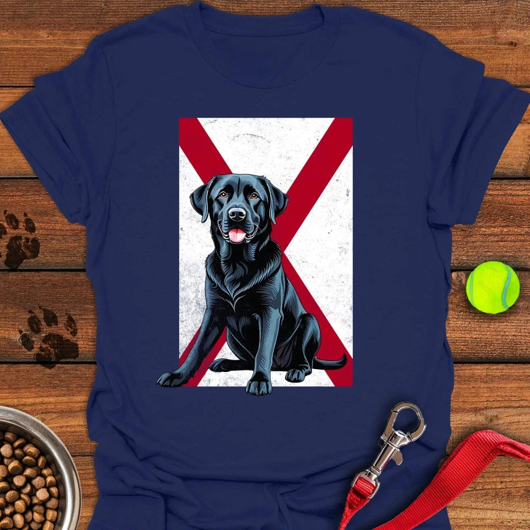 Black Labrador Alabama Flag T-Shirt Navy