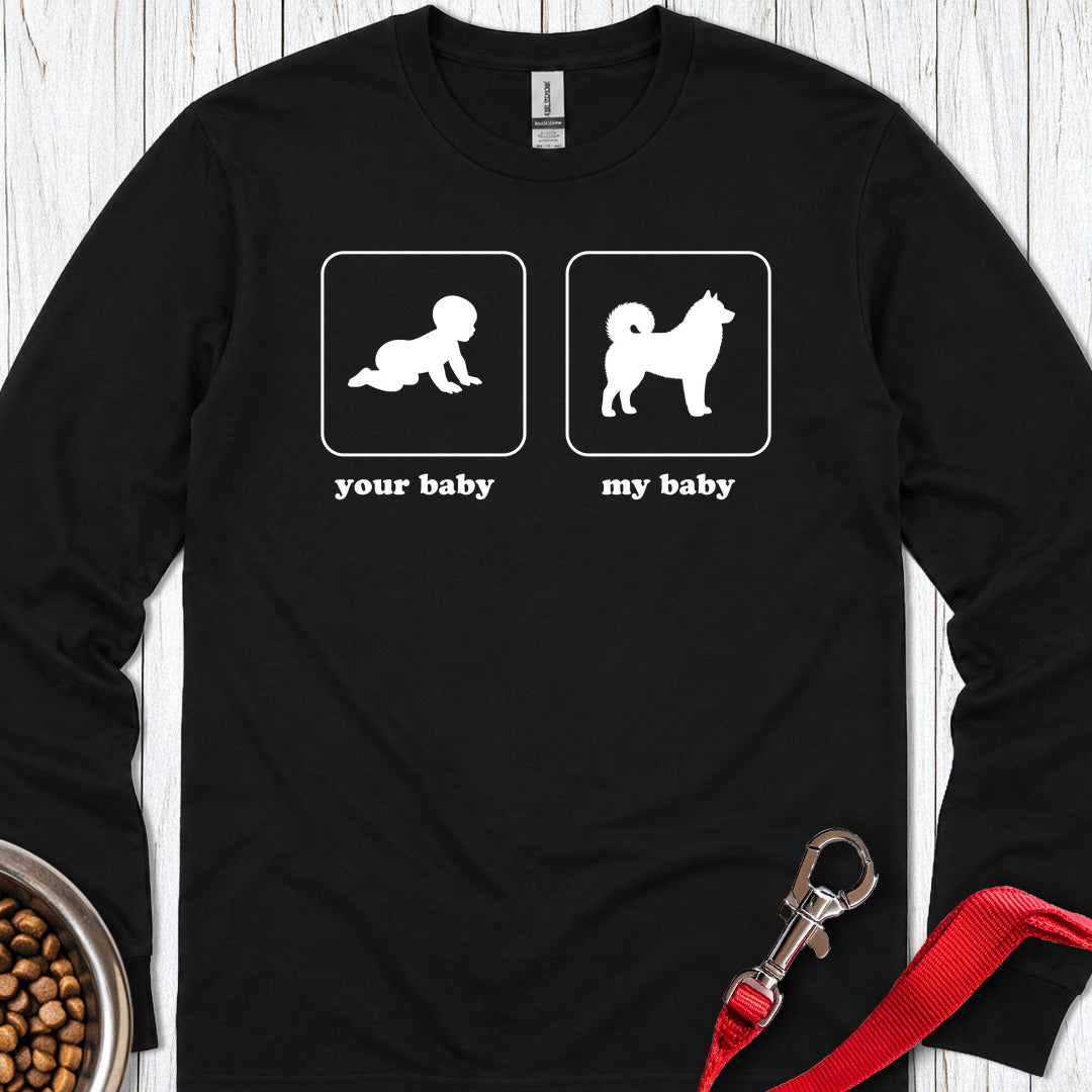Alaskan Malamute Baby Long Sleeve Black