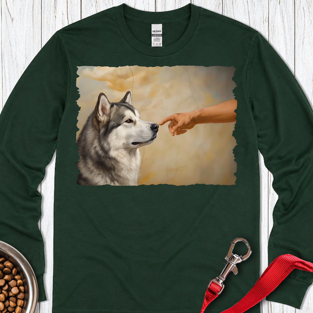 Alaskan Malamute Creation Long Sleeve — Forest Green