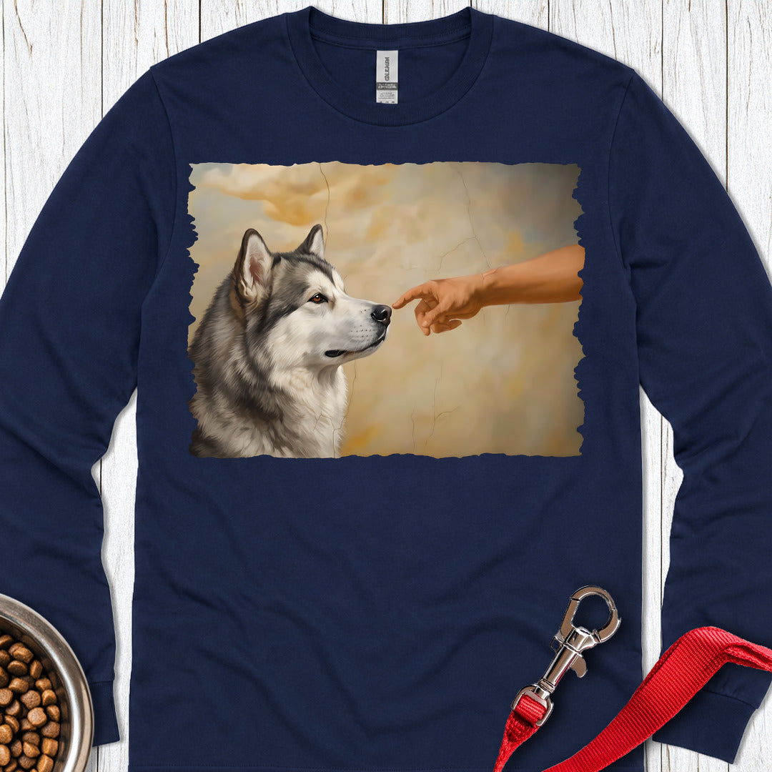 Alaskan Malamute Creation Long Sleeve — Navy